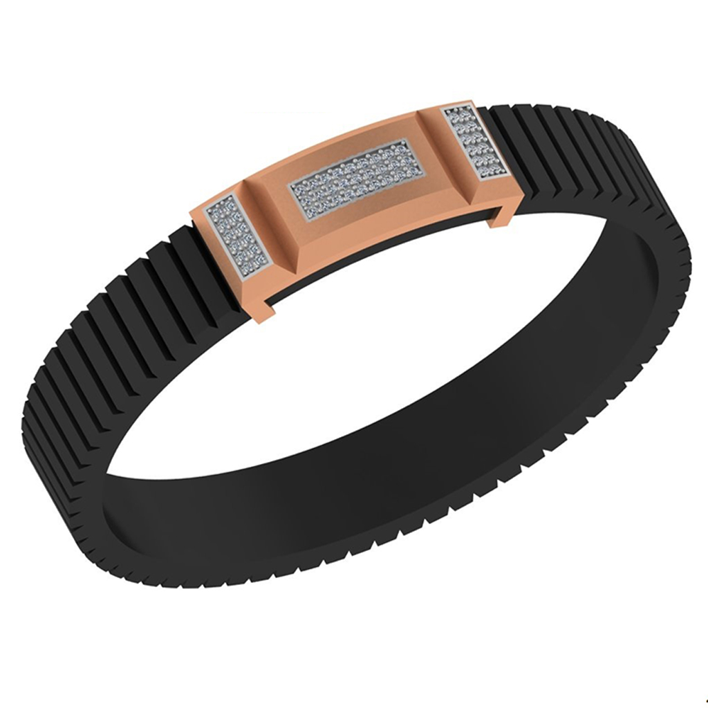 Minimal Diamond Block Bar Bracelet