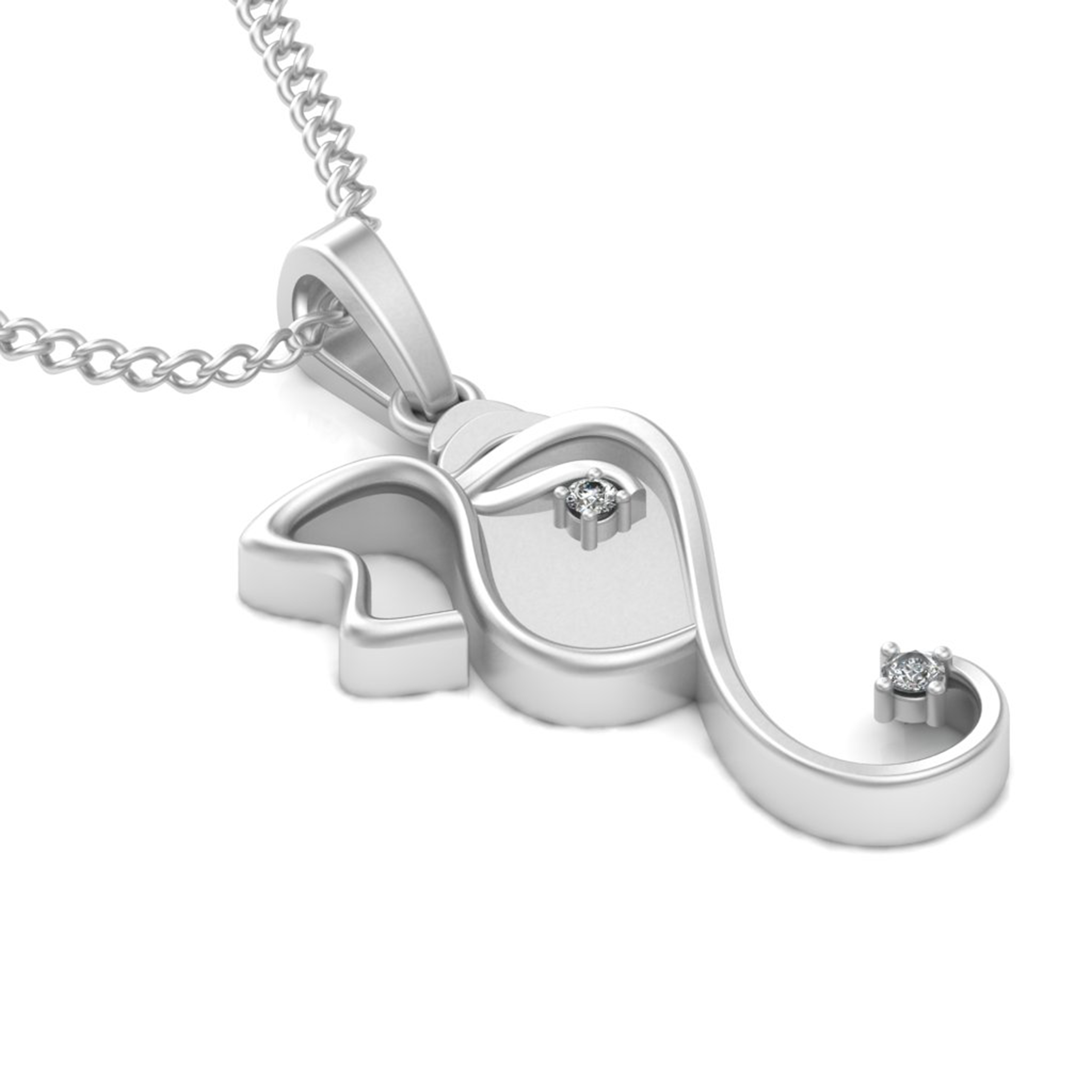 Graceful Ganesh Diamond Pendant