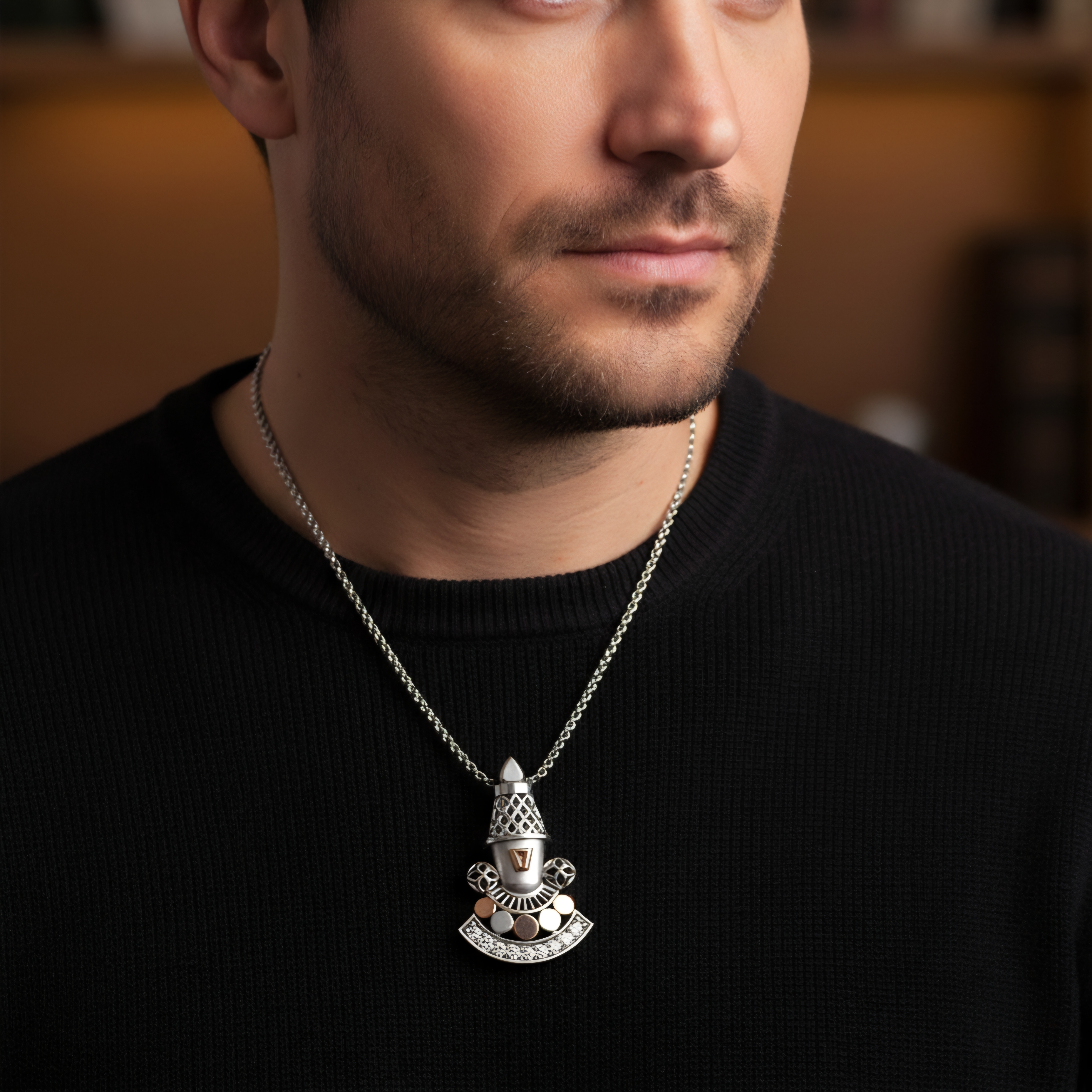 Divine Dual-Tone Temple Pendant