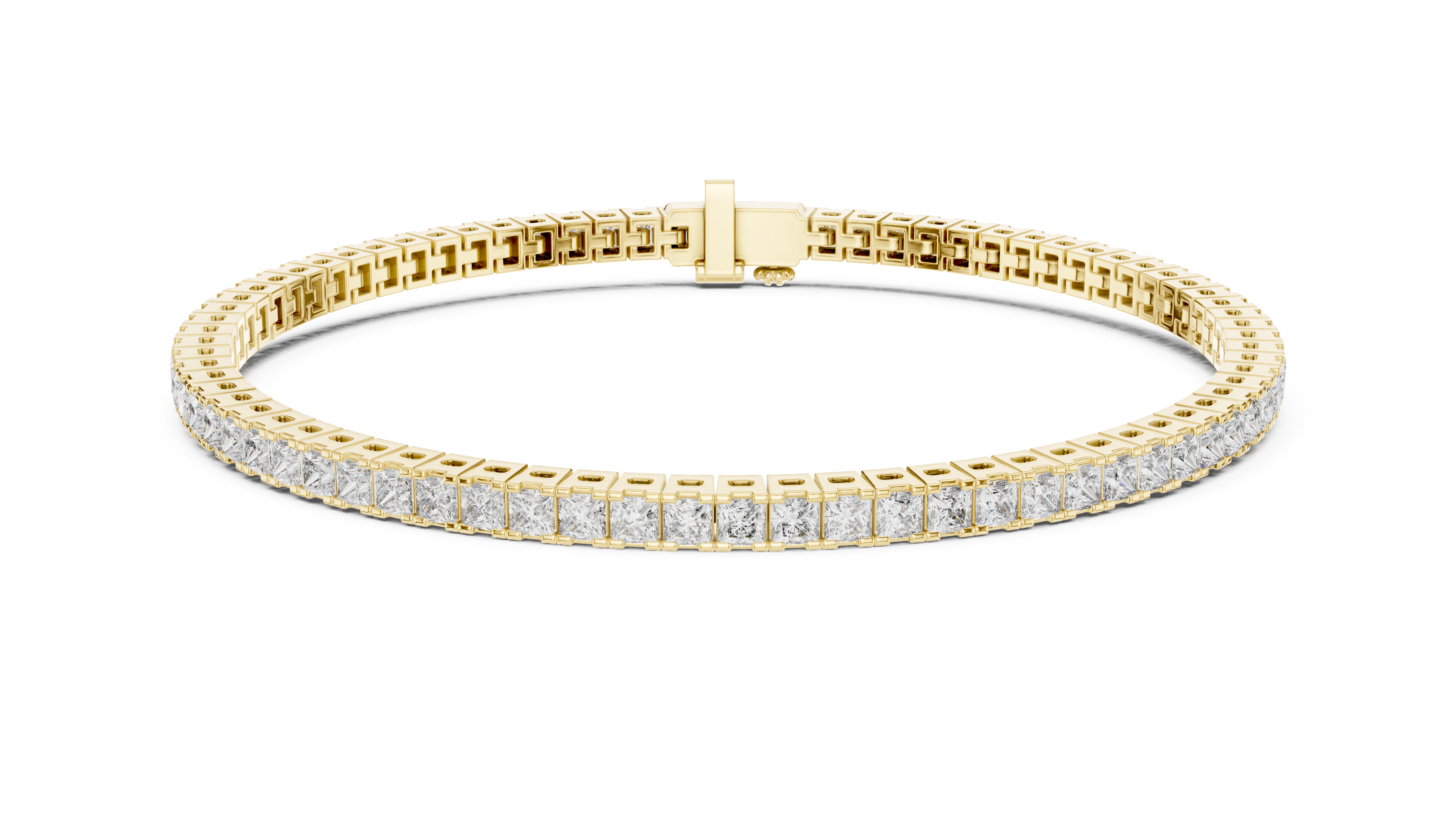 Classic Diamond Tennis Bracelet in Yellow, Rose &amp; White Gold