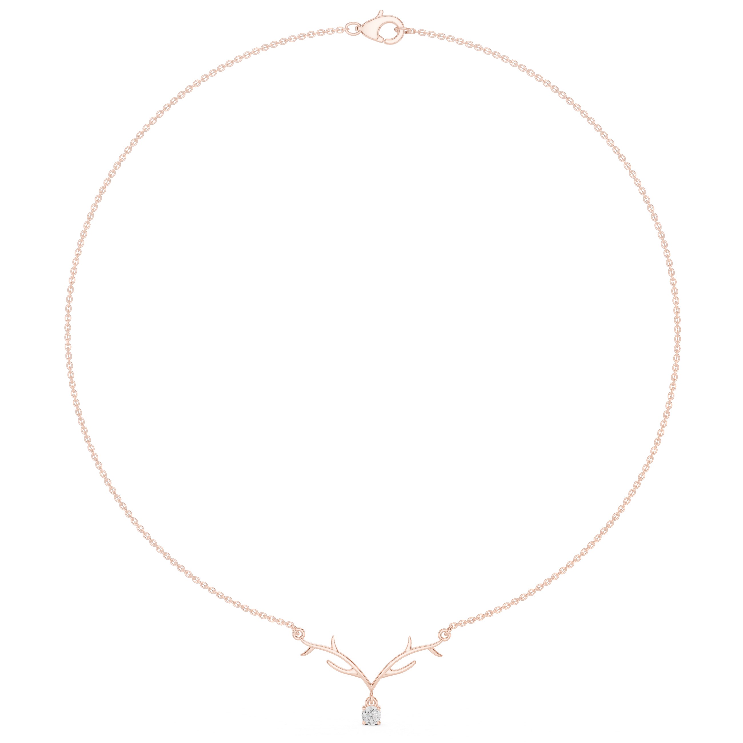 Rosé Antler Spark Necklace