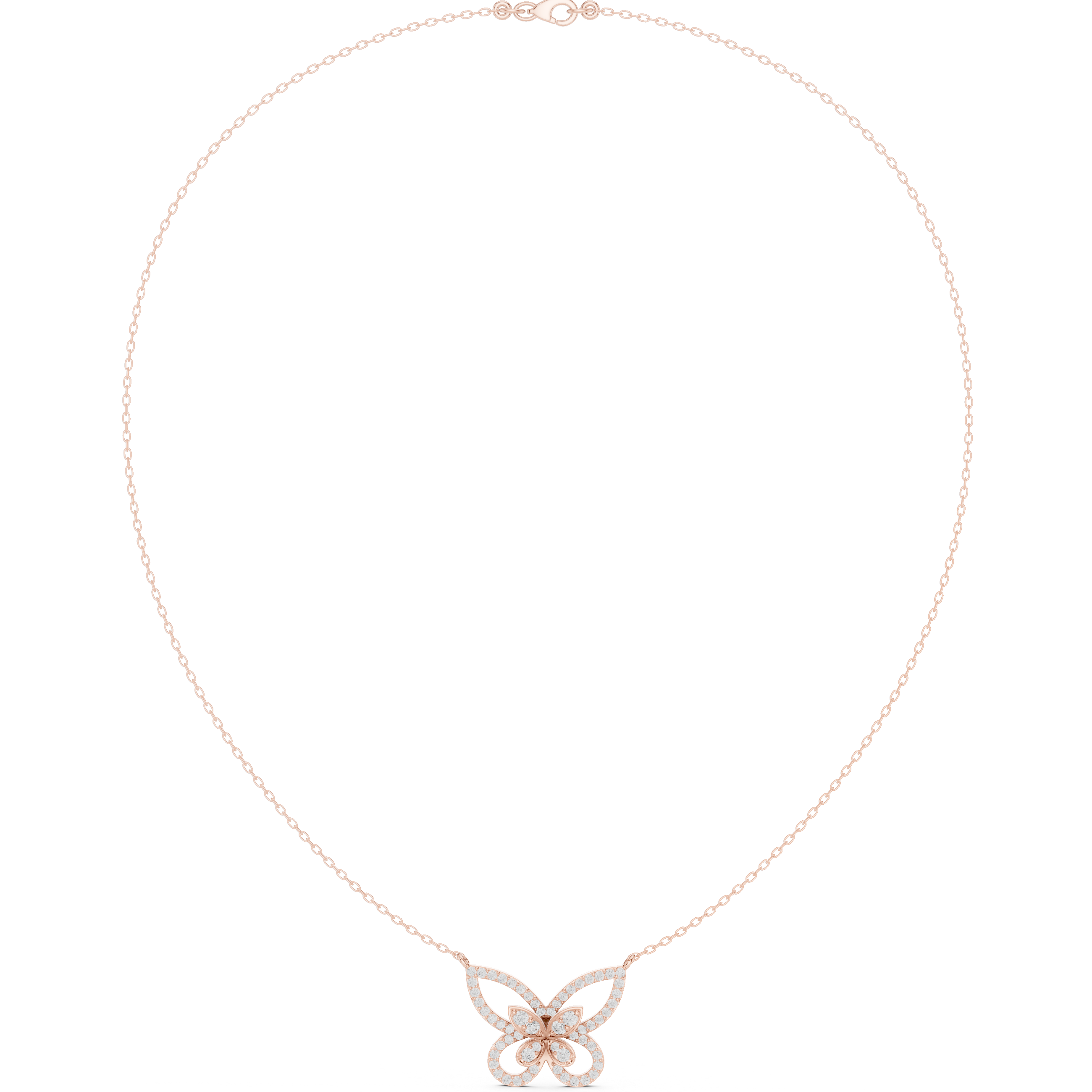 Rosé Butterfly Bloom Necklace