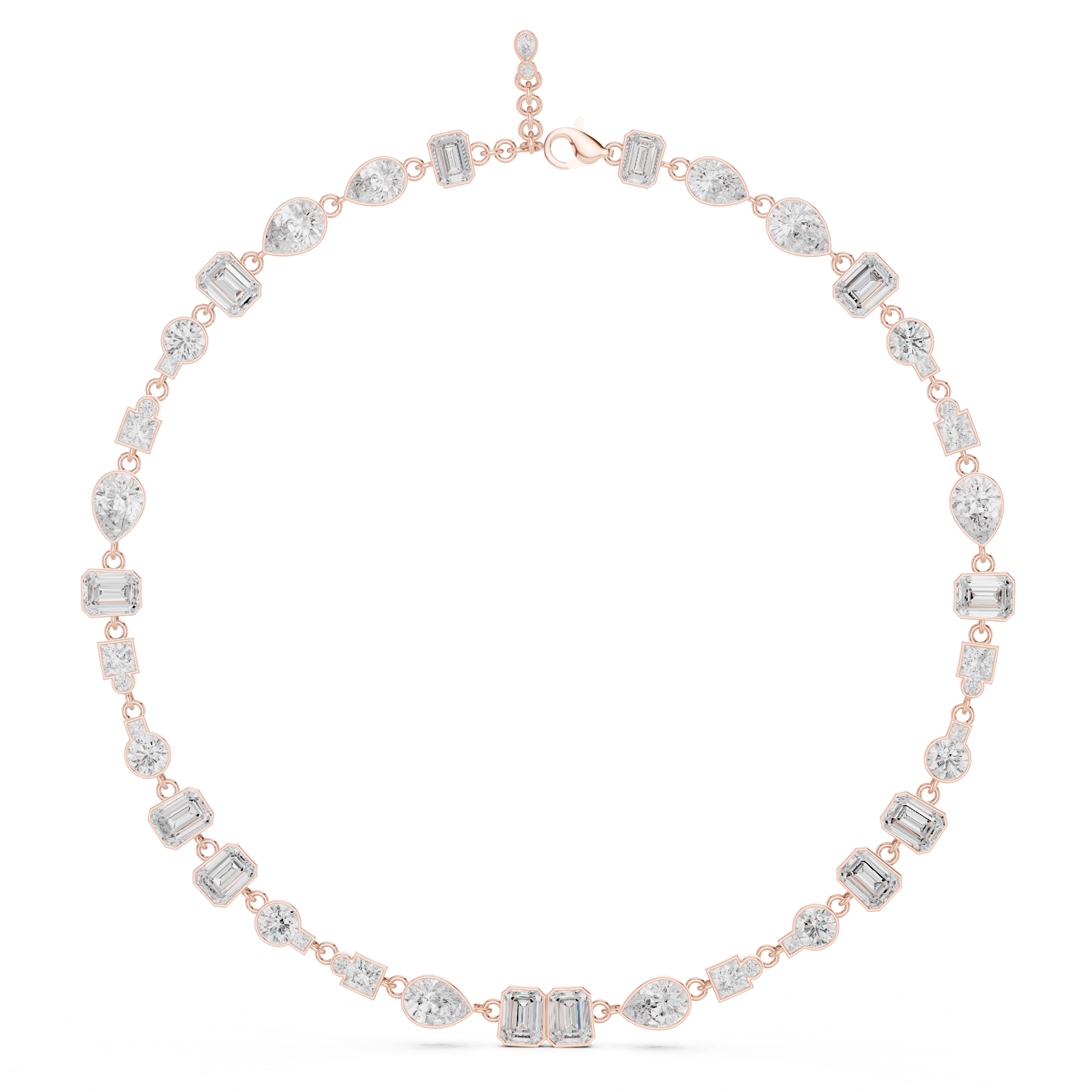 Art Deco Harmony Diamond Necklace