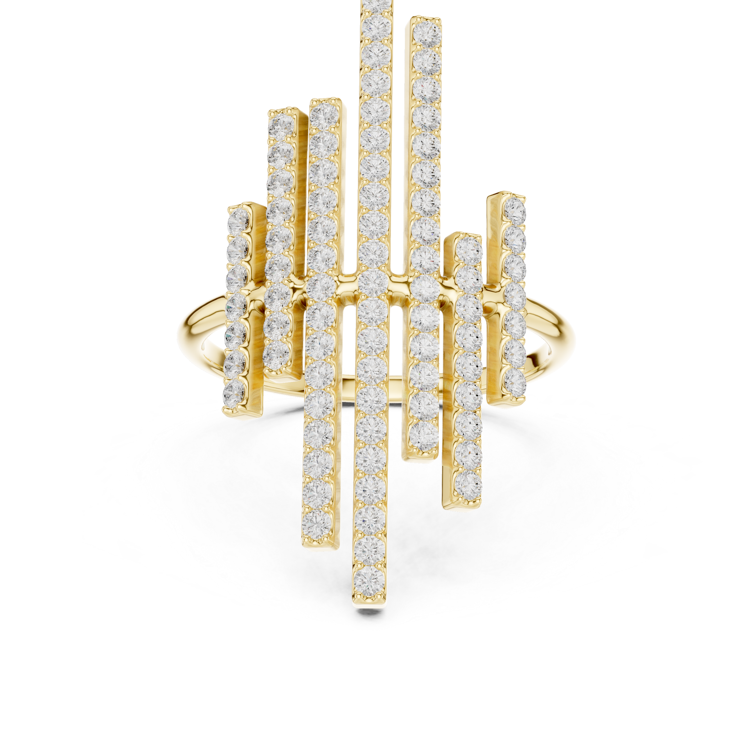 Radiant Skyline Diamond Statement Ring