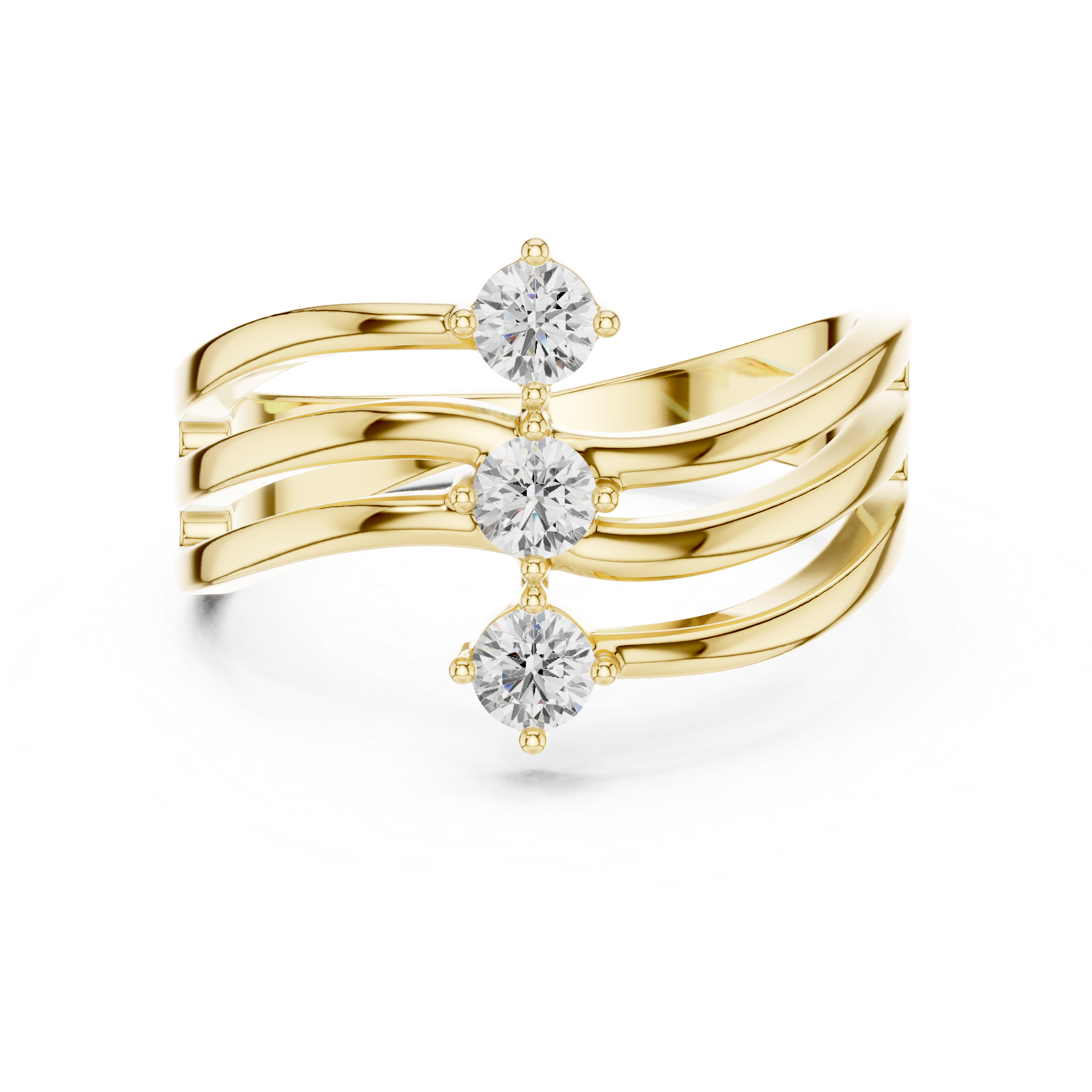 Trinity Flow Diamond Ring