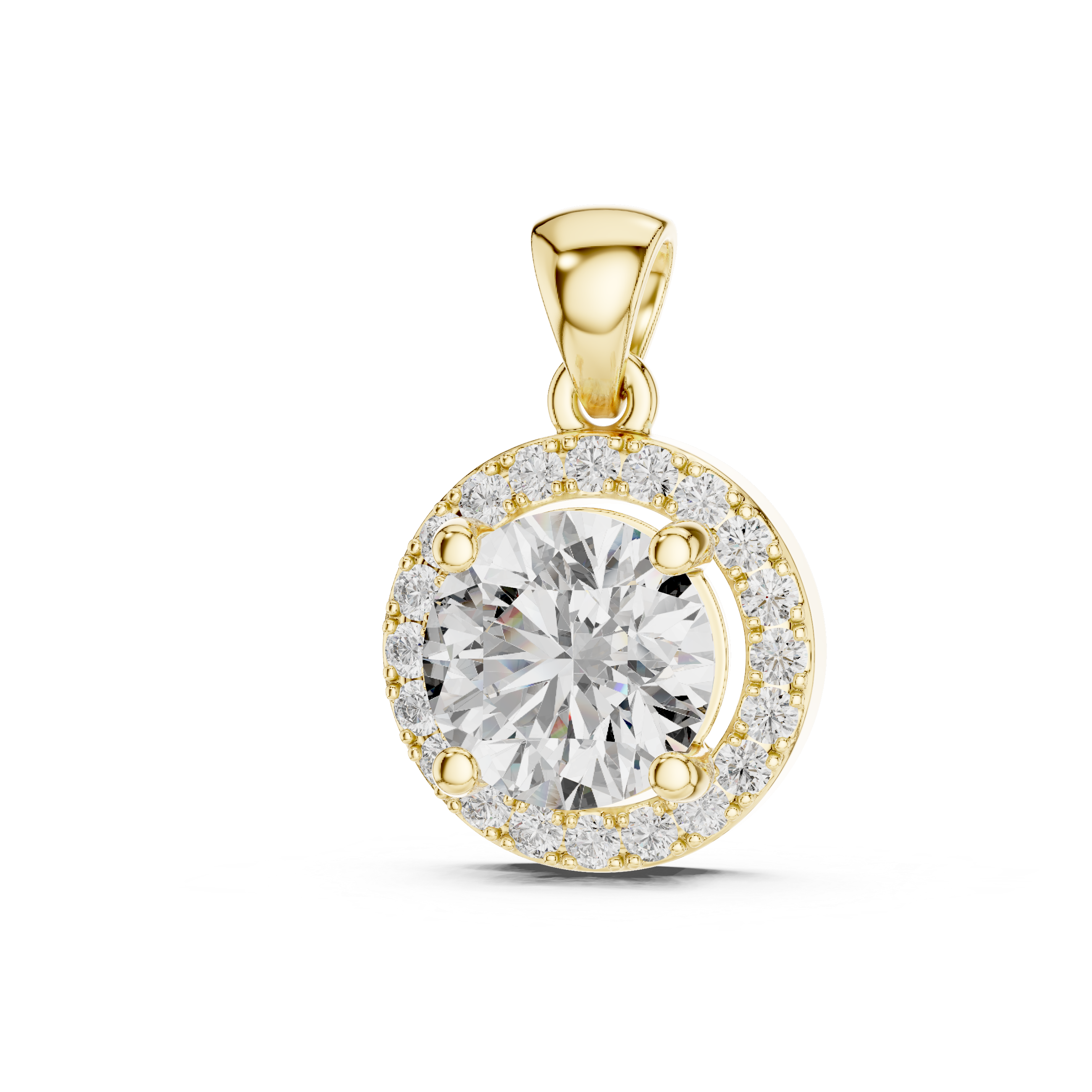 Eternal Glow Halo Diamond Pendant