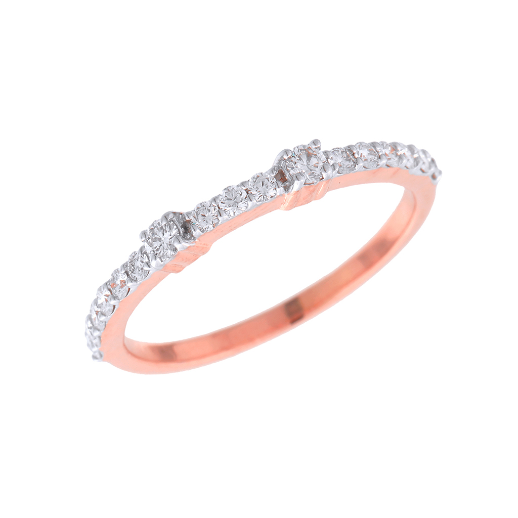 Two-Tone Diamond Geometric Gold Ring