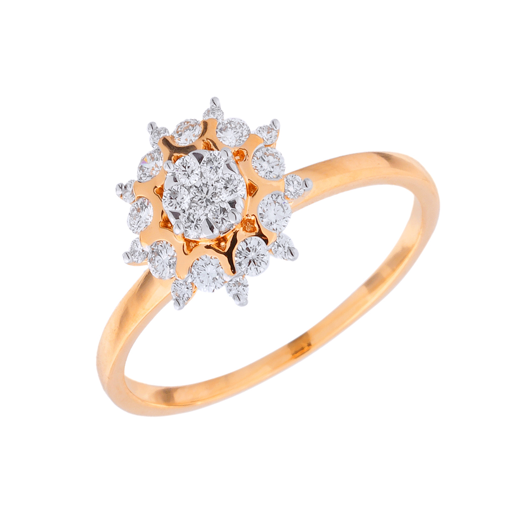 Classic Floral Diamond Cluster Ring