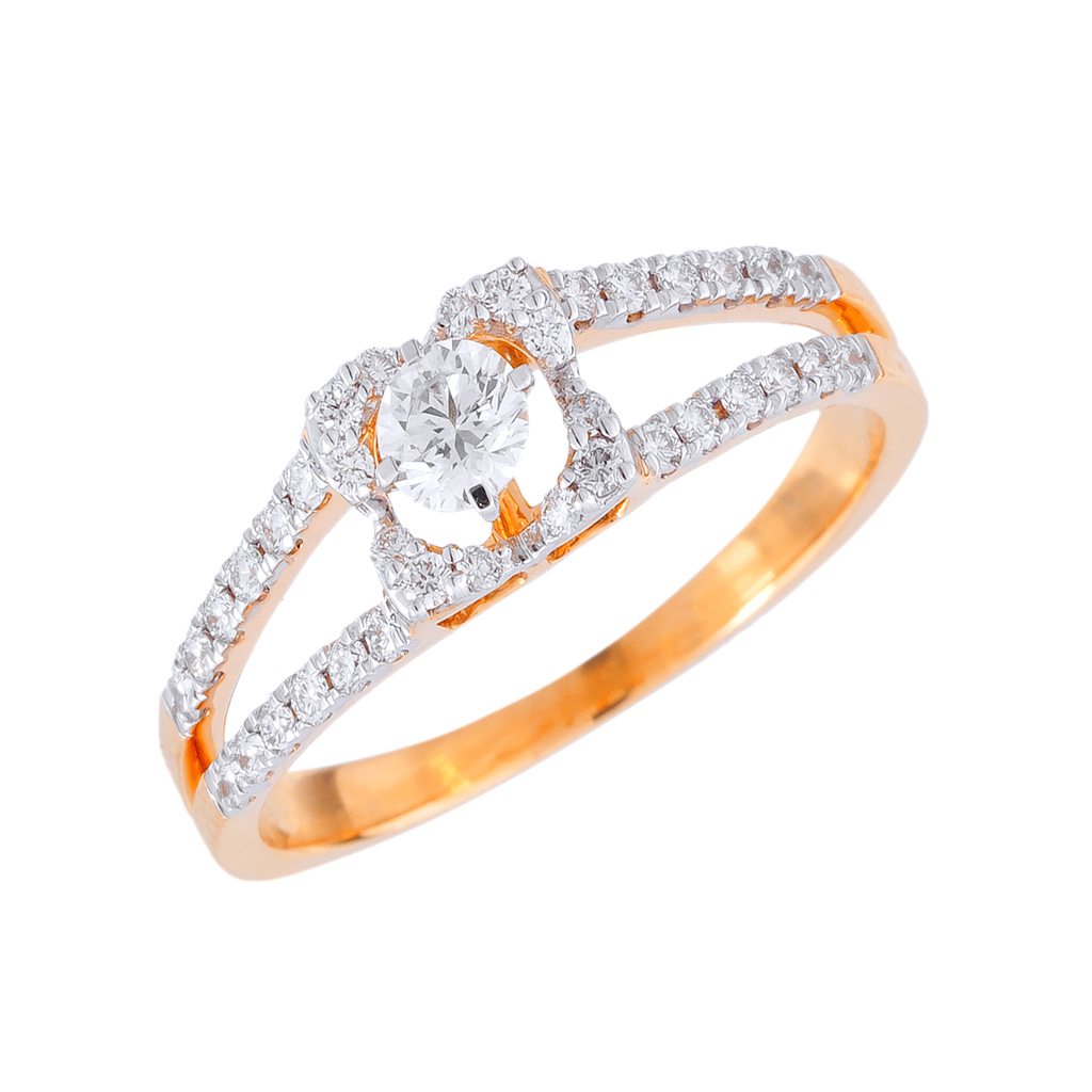 Dual Band Halo Diamond Ring
