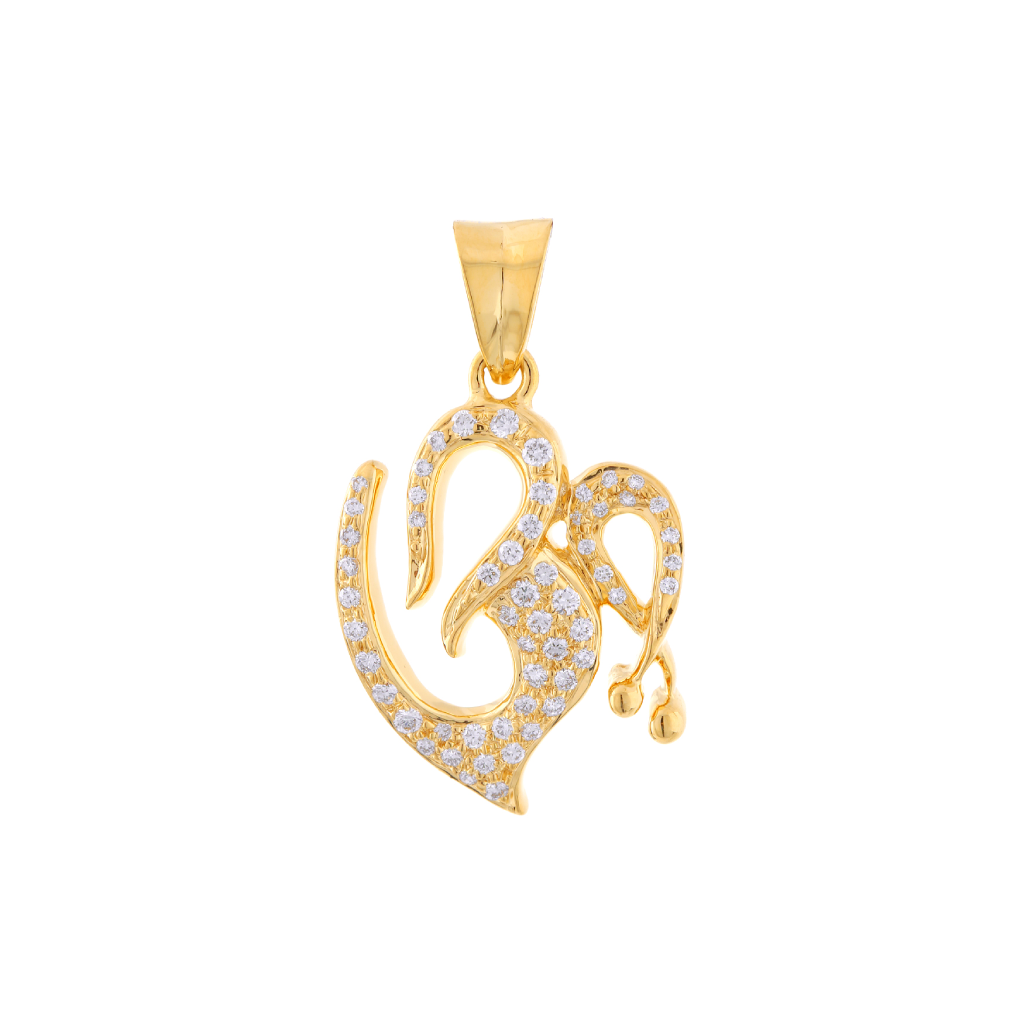 Golden Om Diamond Pendant