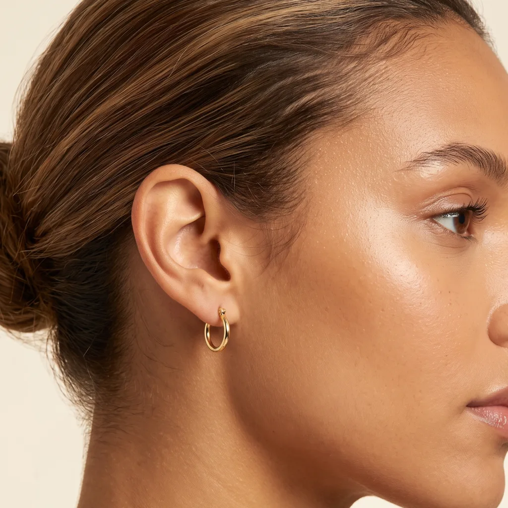 Hollow Gold Earring